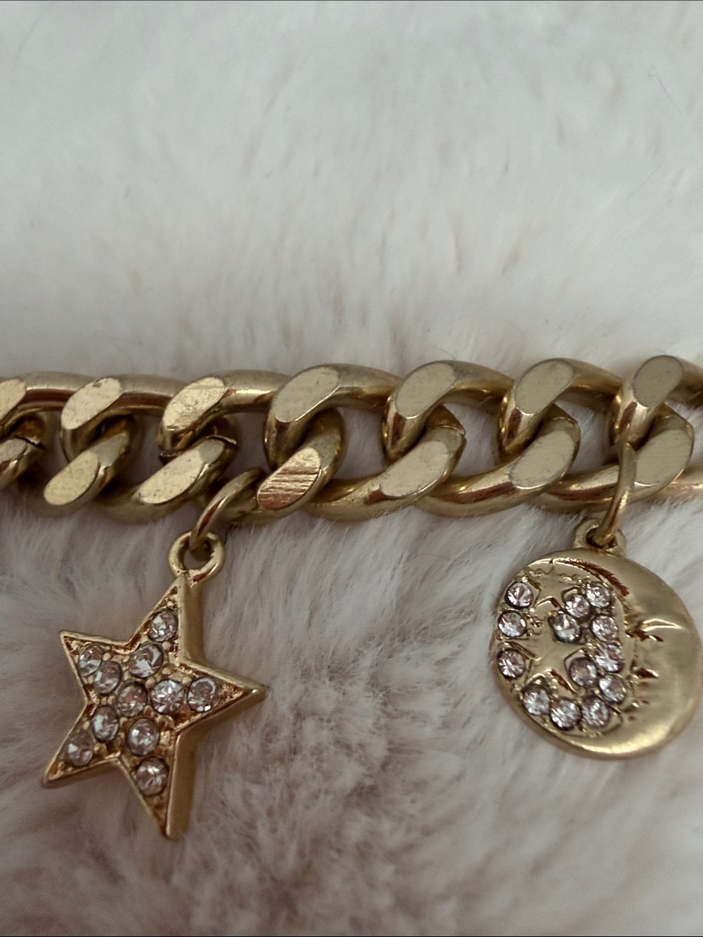 Gold Charm Bracelet with Pearl and Star Accents - Picture 4 of 5